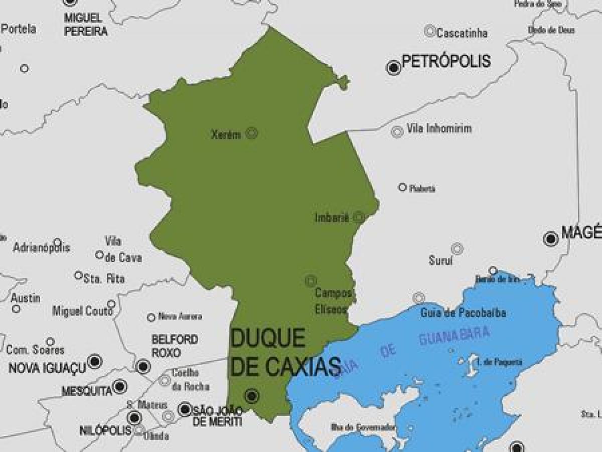 Mapa Duque de Caxias obce