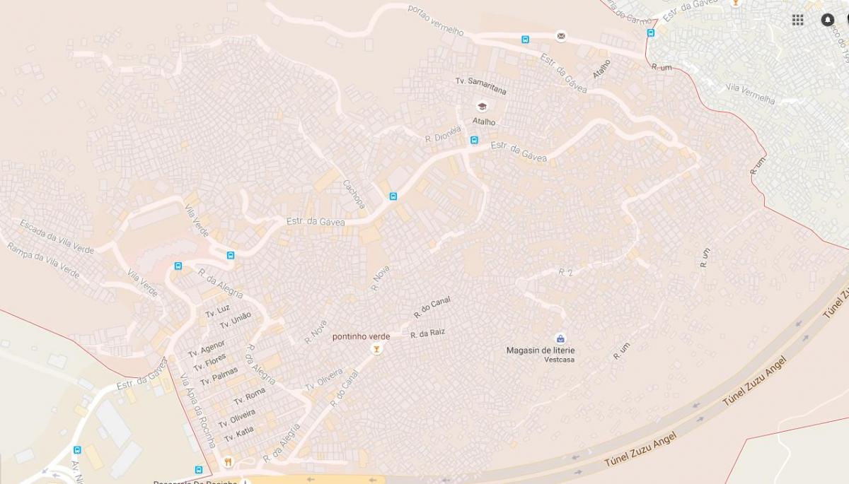 Mapy favela jak copacabana