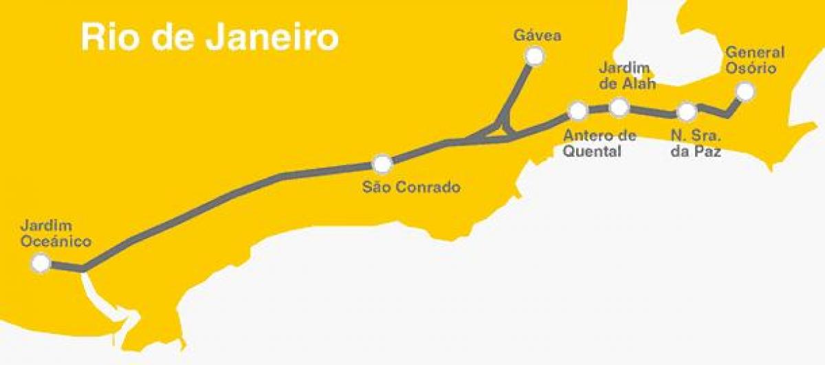 Mapa Rio de Janeiro metra - Linka 4