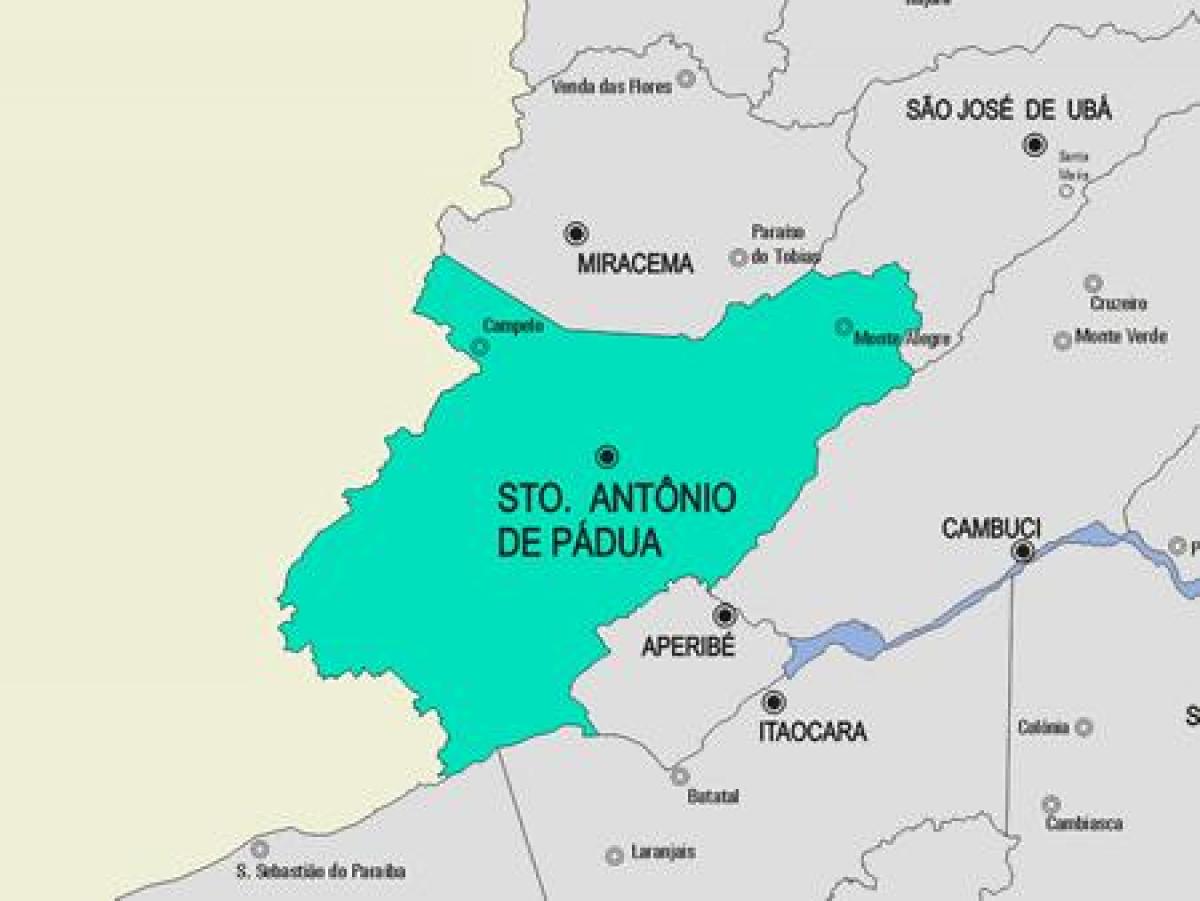 Mapu Santo Antônio de Pádua obce