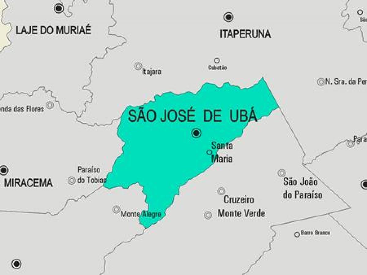 Mapa São José de Ubá obce