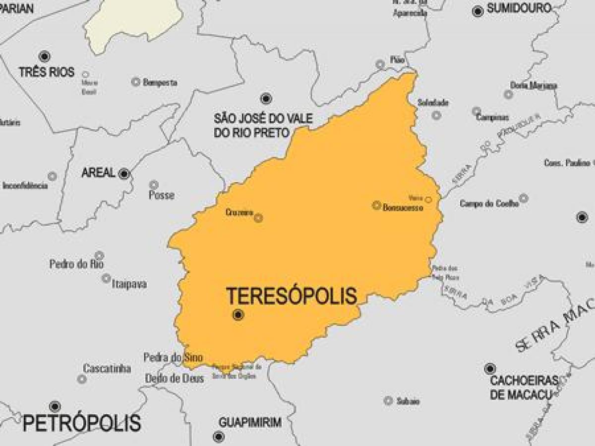 Mapa obci Teresópolis