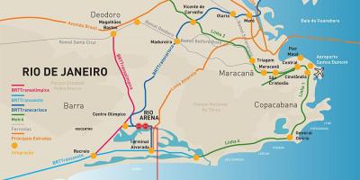 Mapa Rio Arena umístění