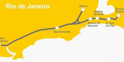 Mapa Rio de Janeiro metra - Linka 4
