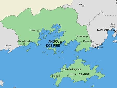 Mapa Angra dos Reis obce