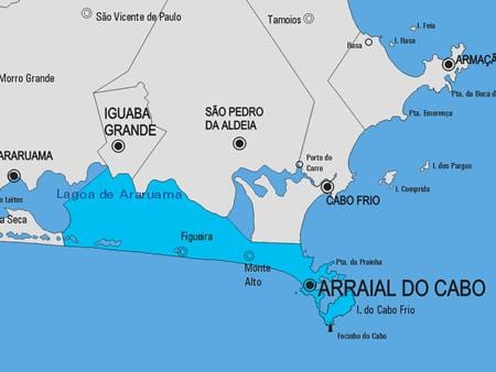 Mapa Arraial do Cabo obce