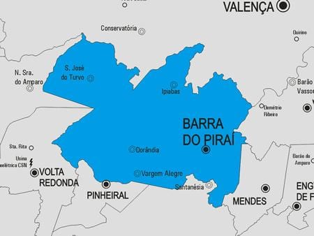 Mapa Barra do Piraí obce