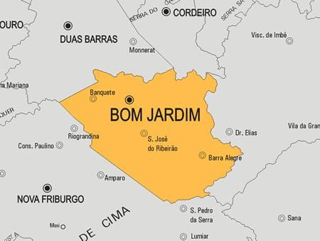 Mapa Bom Jardim obce