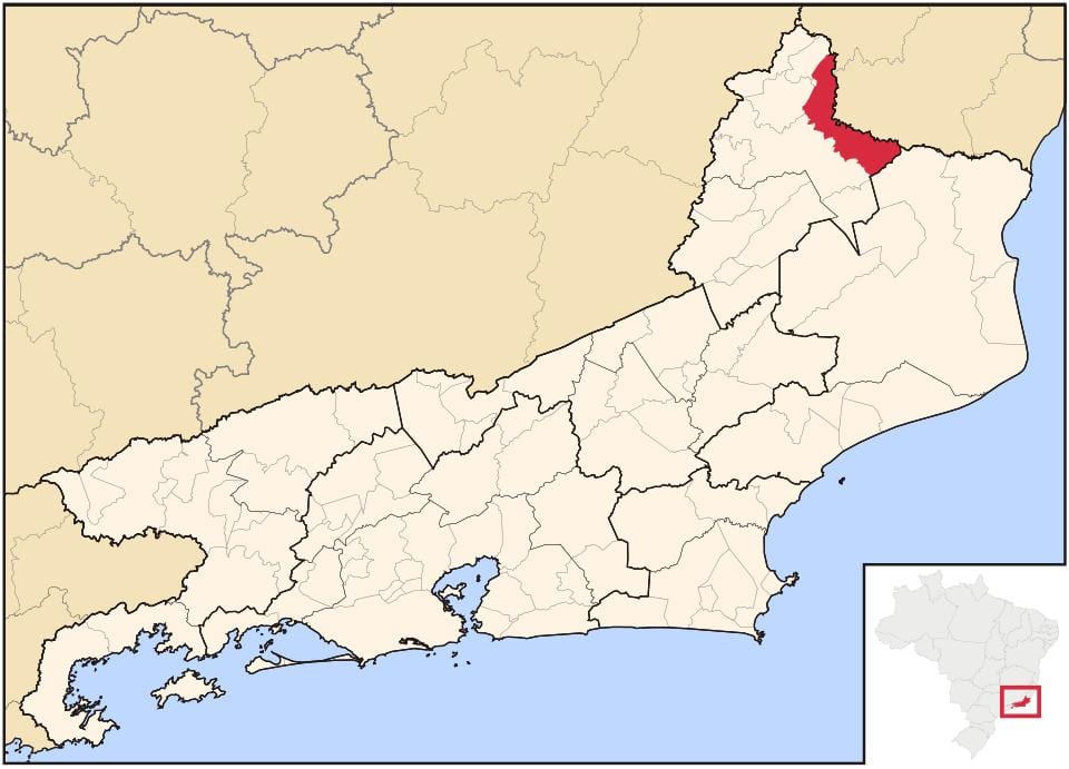 Mapa Bom Jesus do Itabapoana