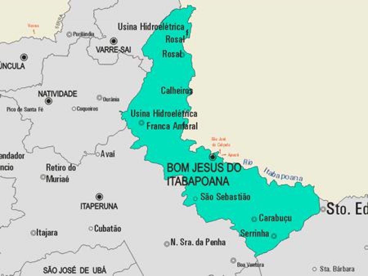 Mapa Bom Jesus do Itabapoana obce