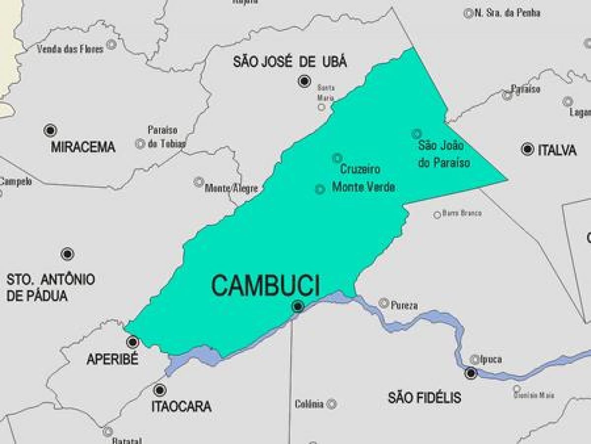 Mapa obce Cambuci