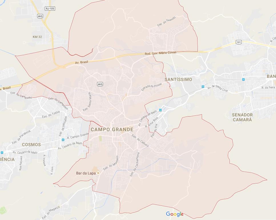 Mapa Campo Grande