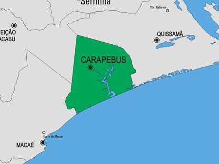 Mapa Campos dos Goytacazes obce