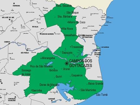 Mapa Carapebus obce