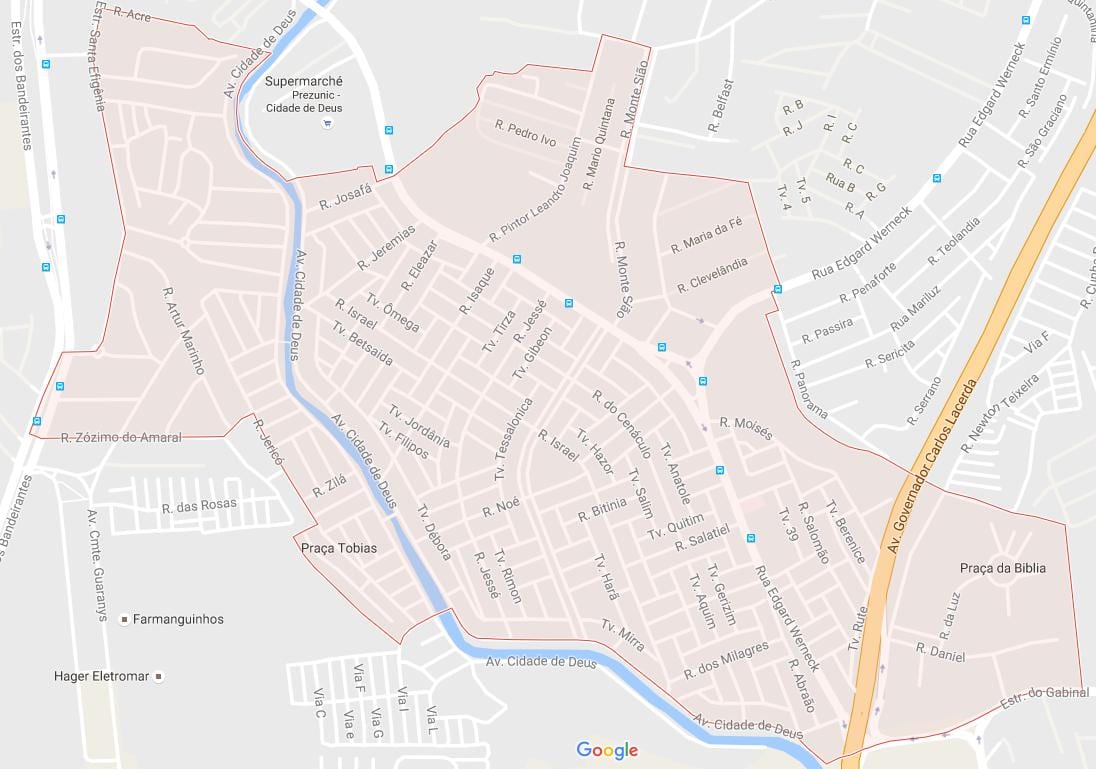 Mapa Cidade de Deus