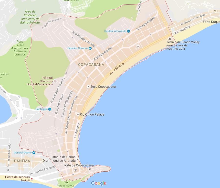 Mapa Copacabana