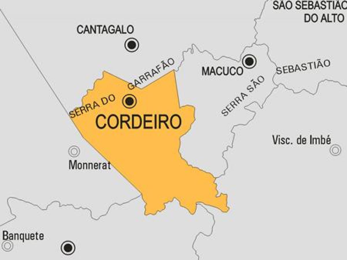 Mapa obce Cordeiro