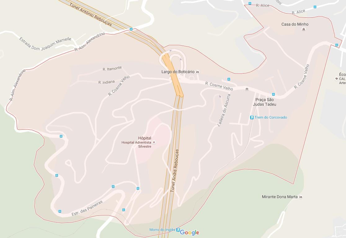 Mapa Cosme Velho