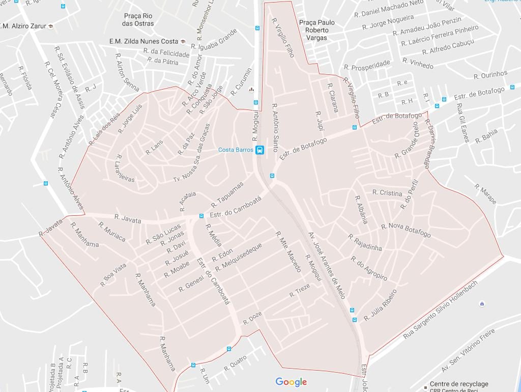 Mapa Costa Barros