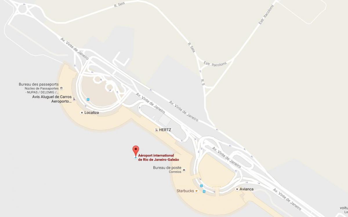 Mapa letiště Galeao