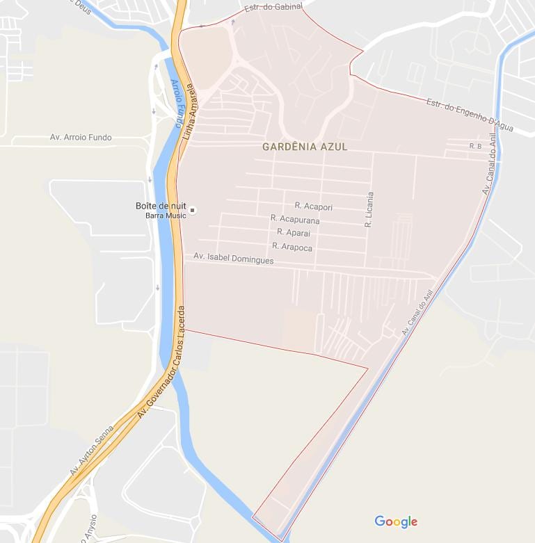 Mapa Gardênia Azul