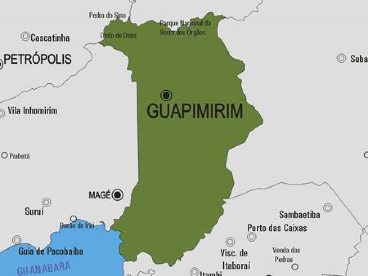 Mapa obce Guapimirim