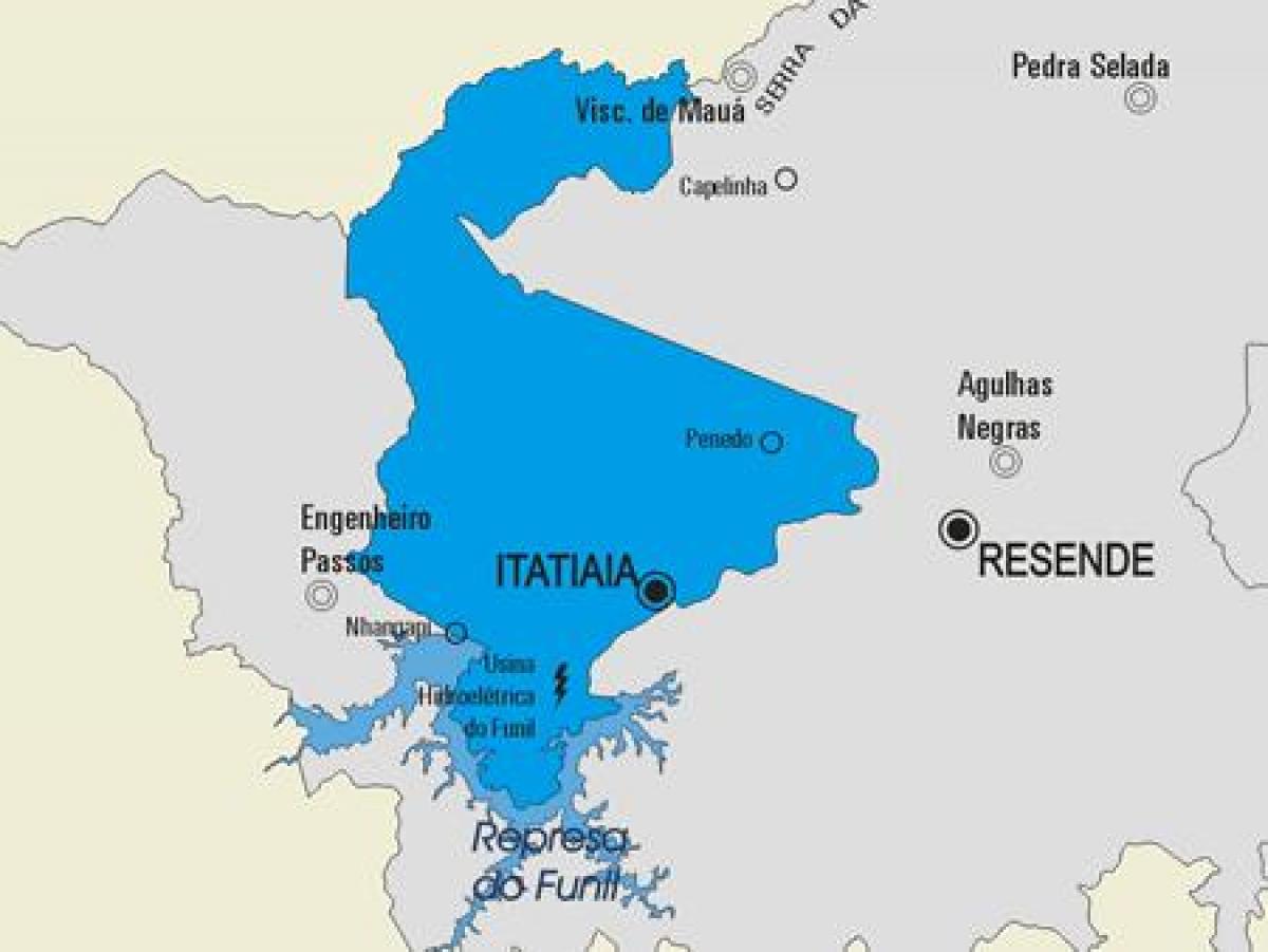 Mapa obce Itatiaia