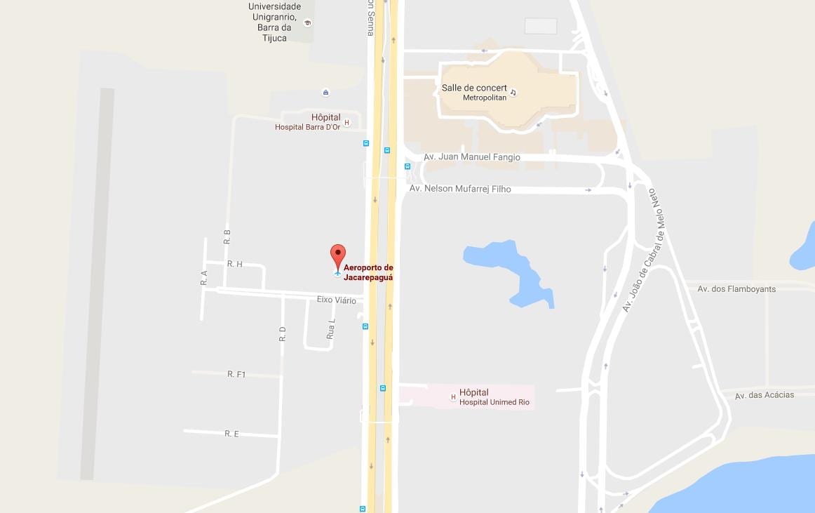 Mapa Jacarepaguá-Roberto Marinho airport