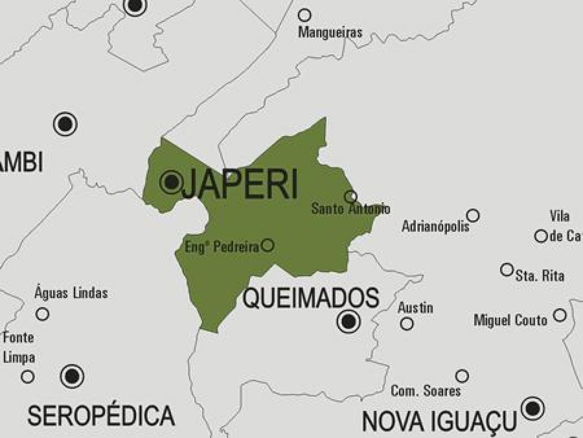 Mapa obce Japeri