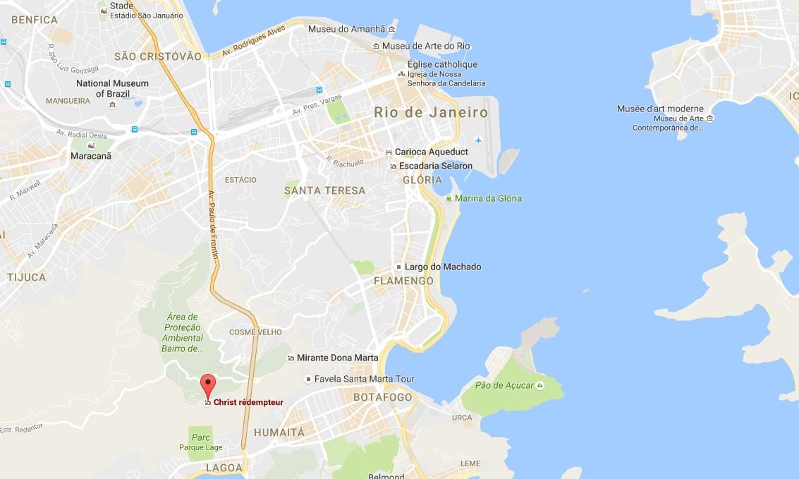 Mapa Krista Spasitele