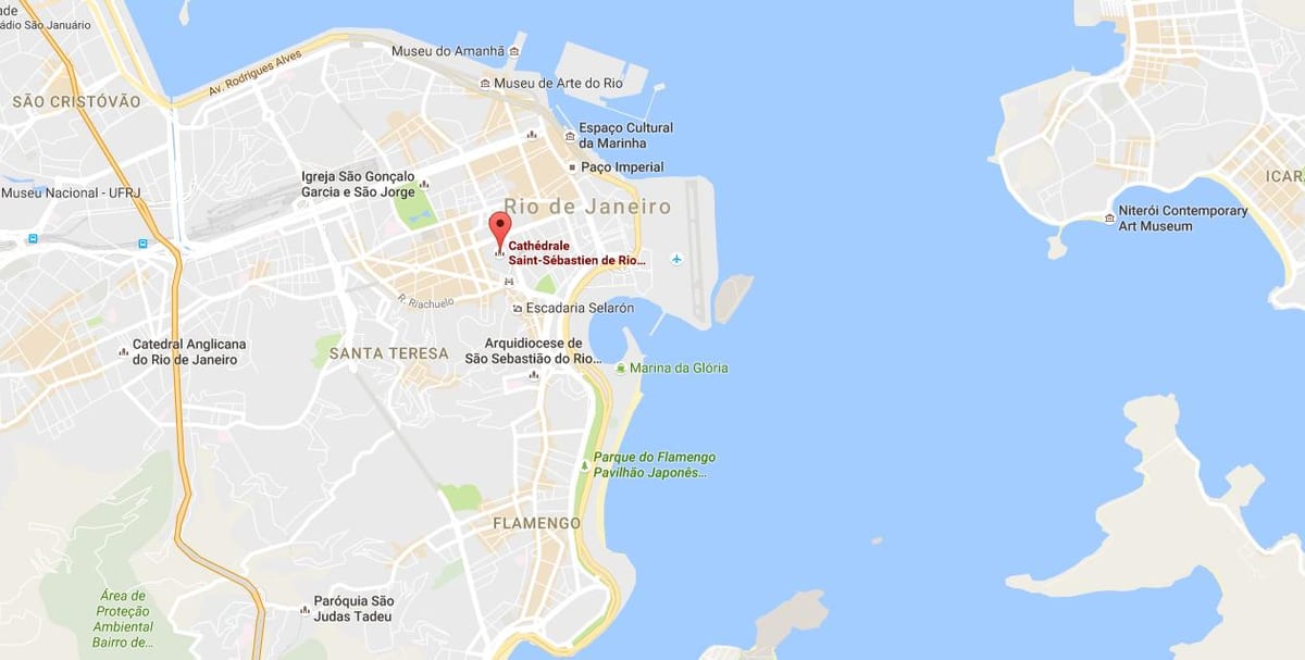 Mapa Metropolitní Katedrála Saint Sebastian