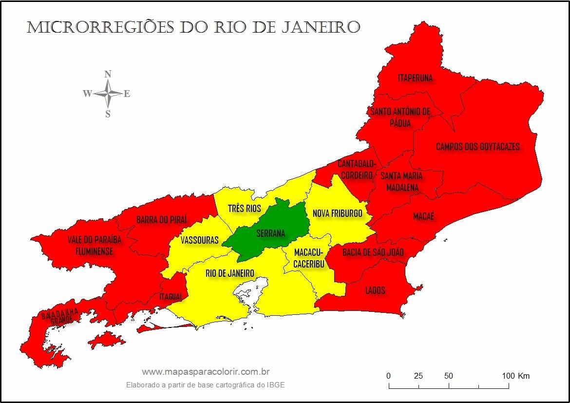 Mapa mikroregionů Rio de Janeiro