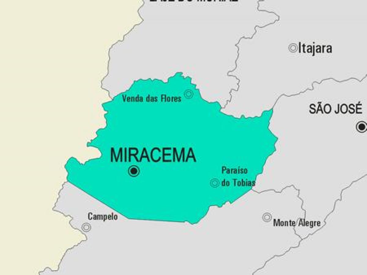 Mapa obce Miracema