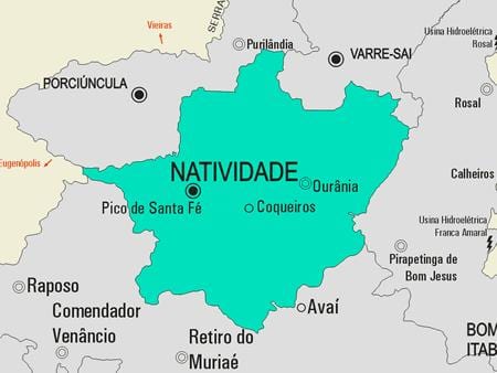 Mapa Natividade obce