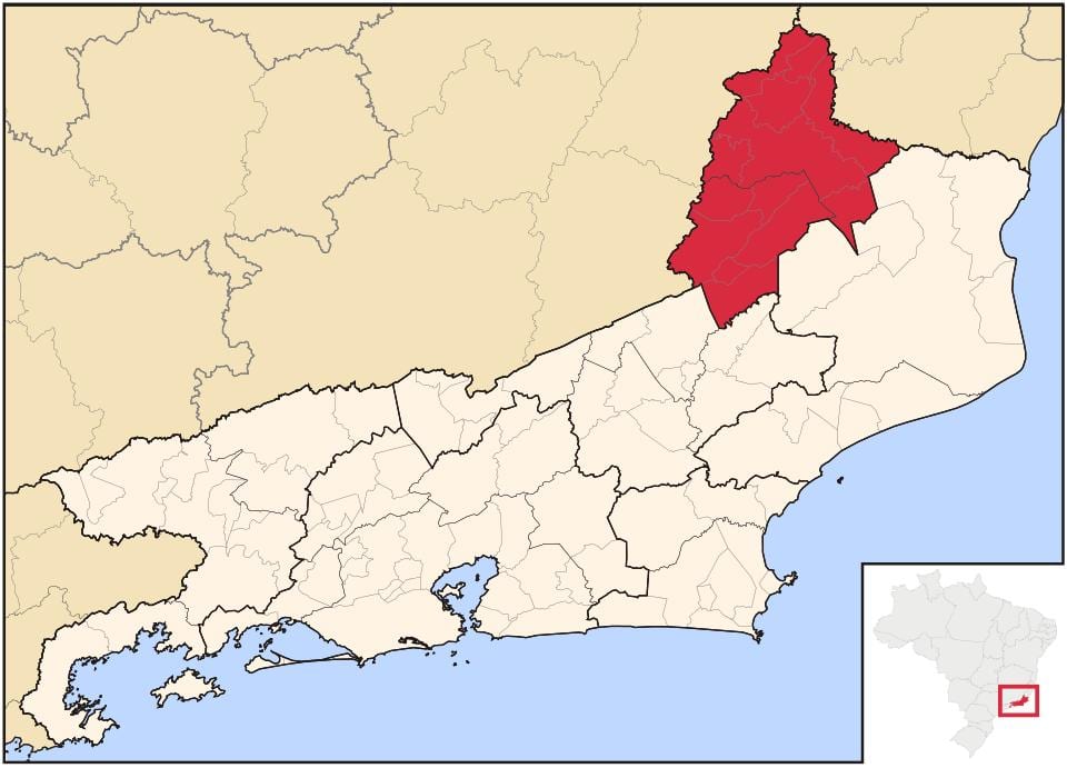 Mapa Noroeste Fluminense