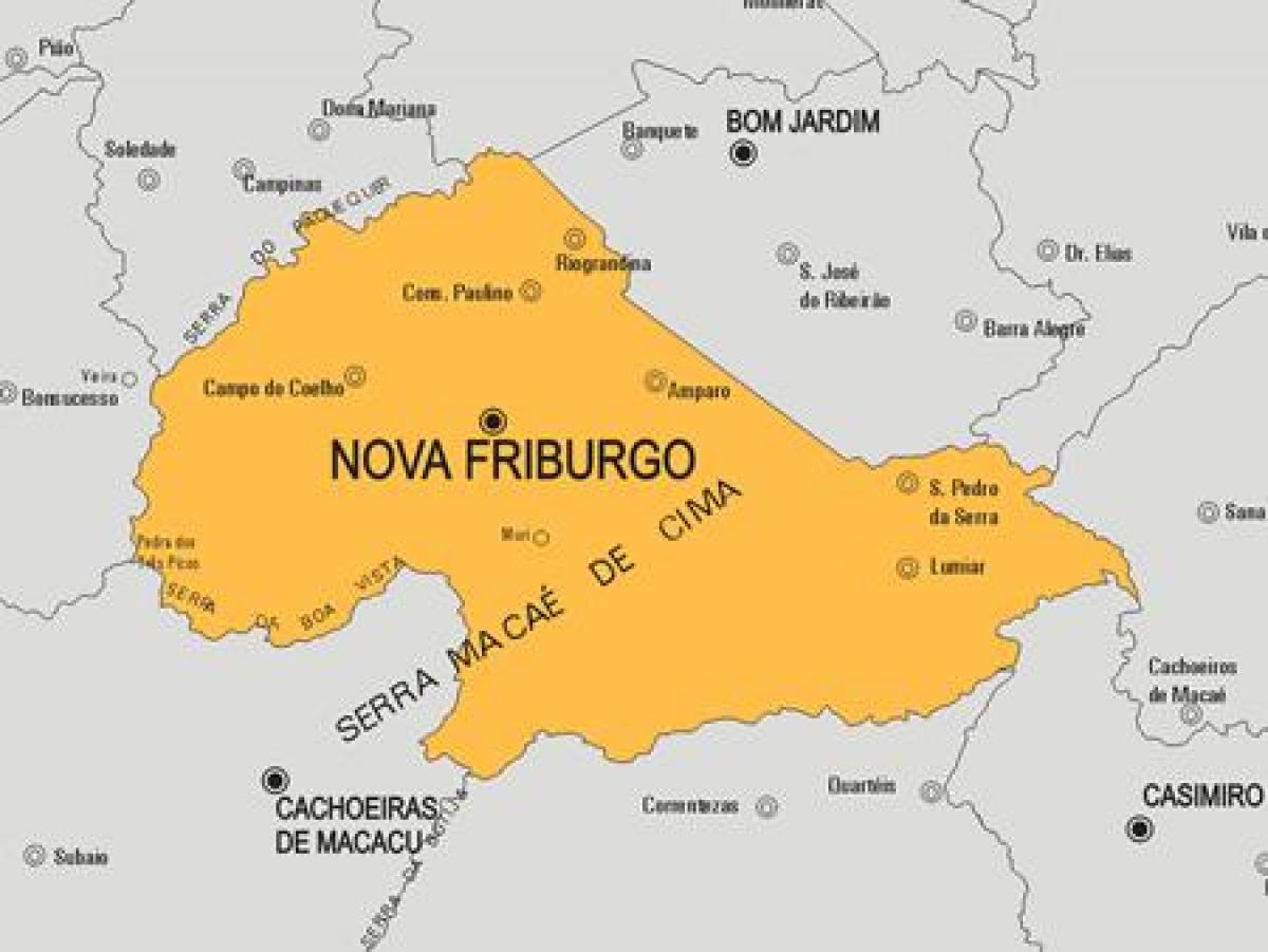 Mapa Nova Friburgo obce