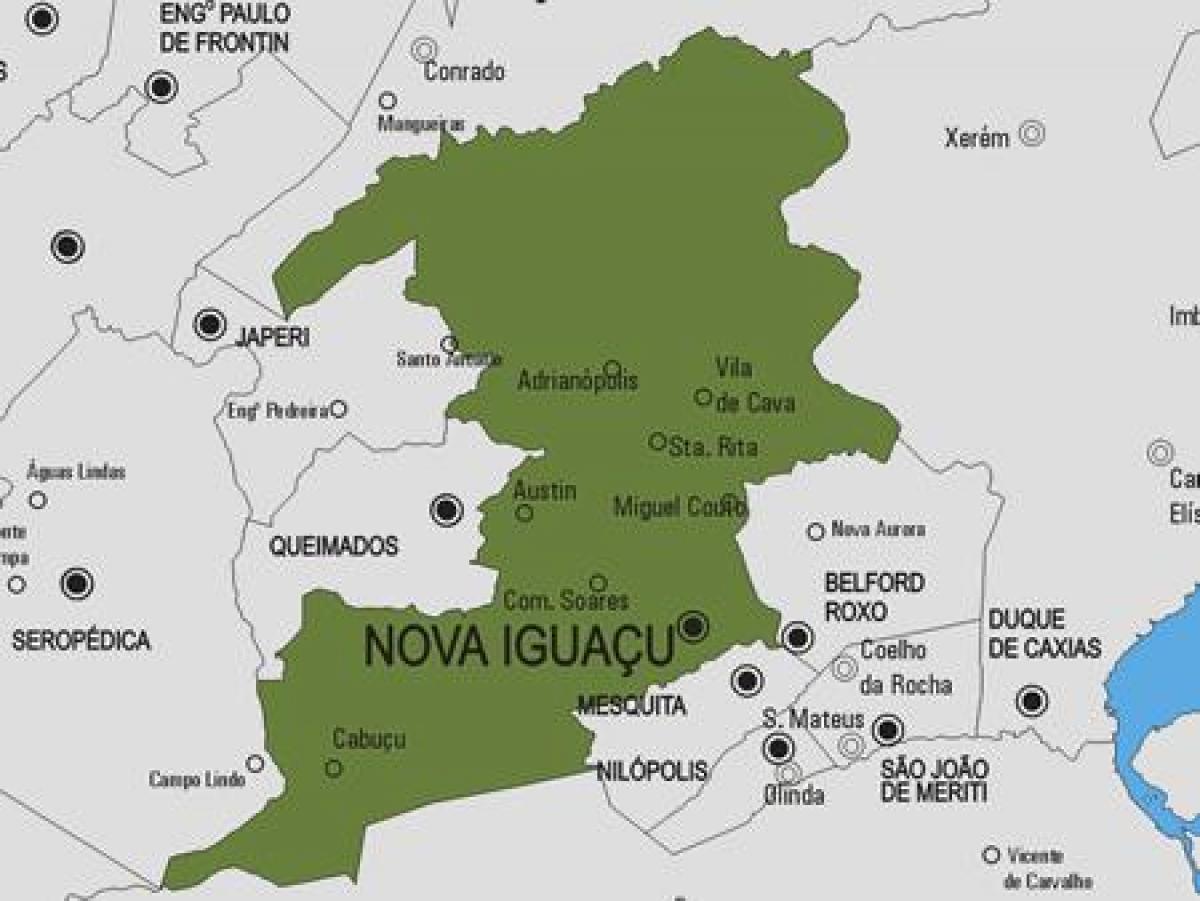 Mapa Nova Iguaçu obce