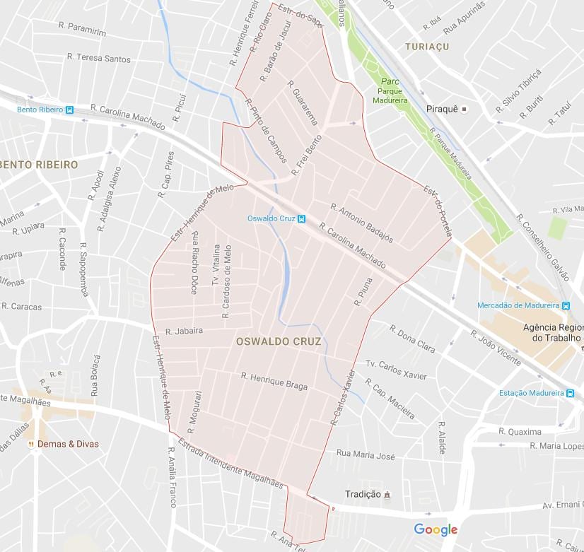 Mapa Oswaldo Cruz