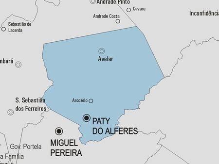 Mapa Paty dělat Alferes obce