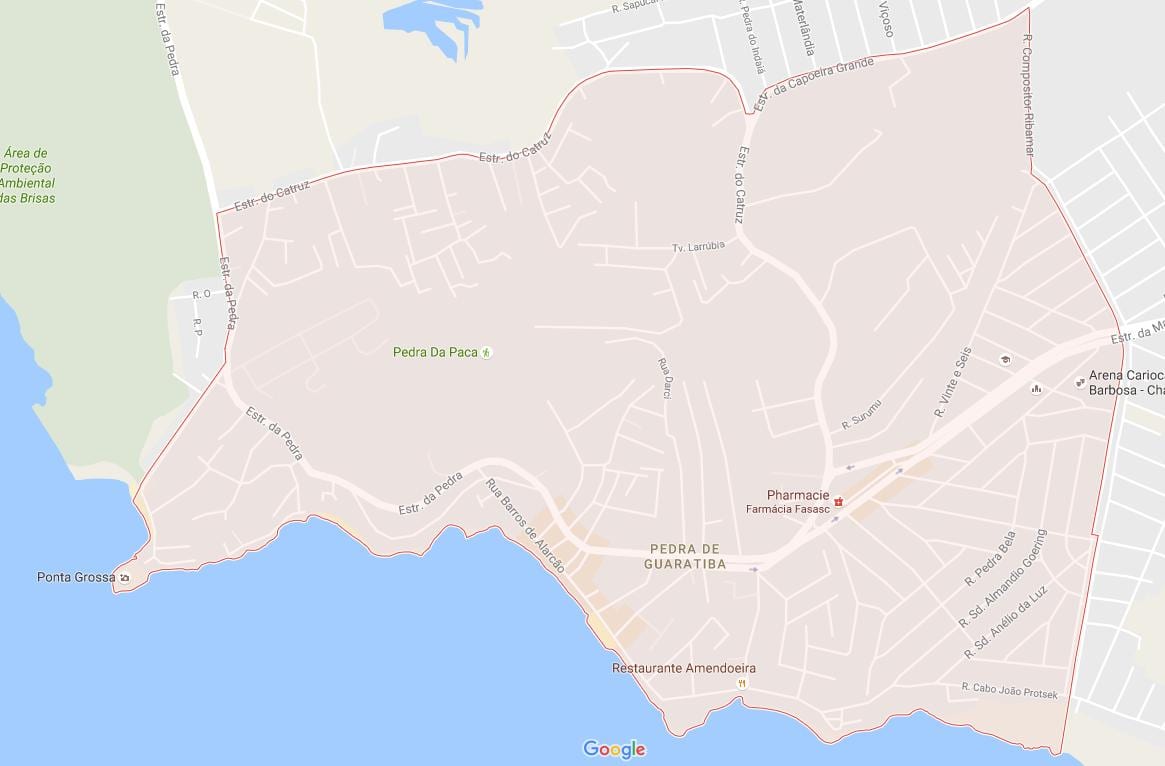 Mapa Pedra de Guaratiba