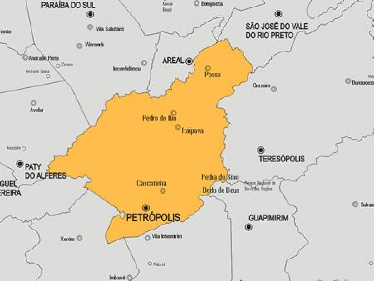 Mapa obci Petrópolis