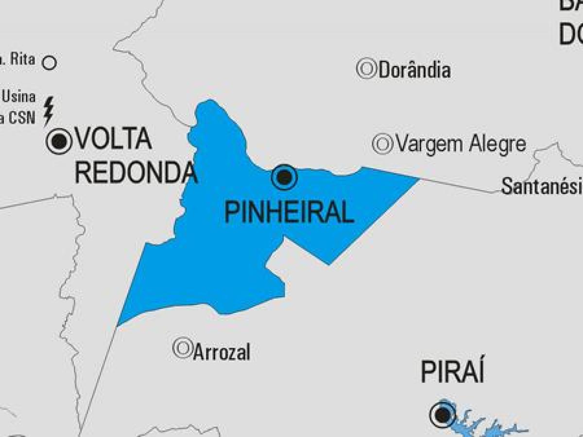 Mapa obce Pinheiral