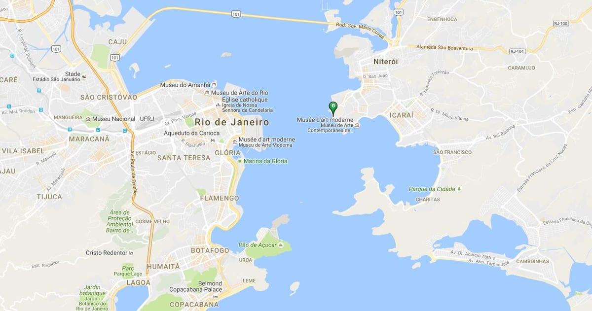 Mapa pláži Gragoatá