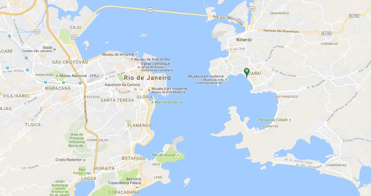 Mapa pláži Icaraí