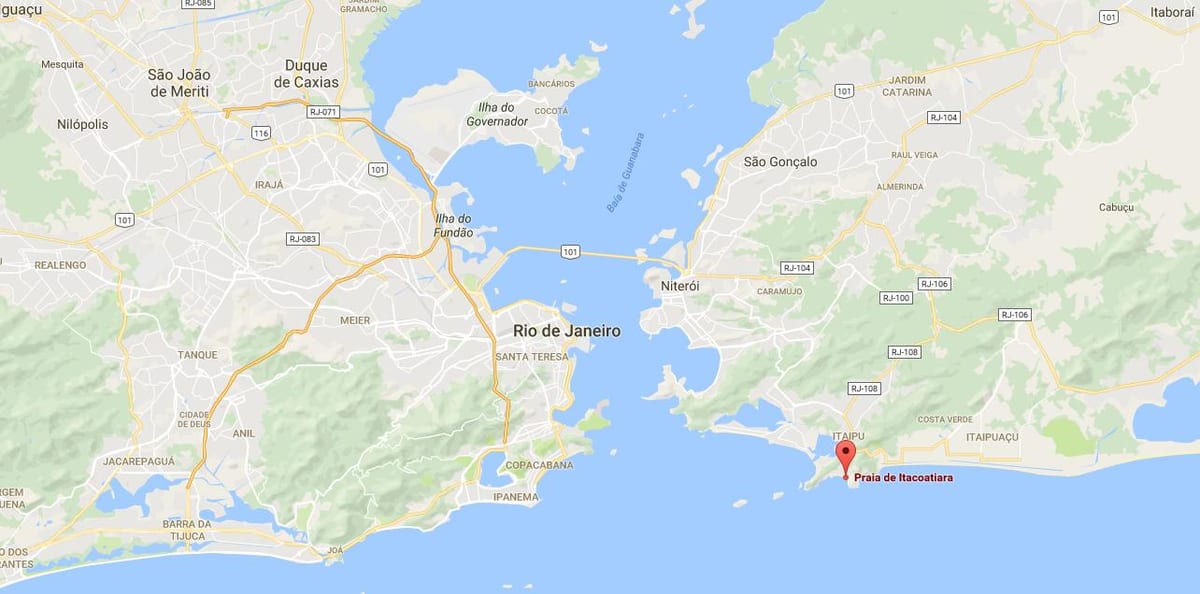 Mapa pláž Itacoatiara