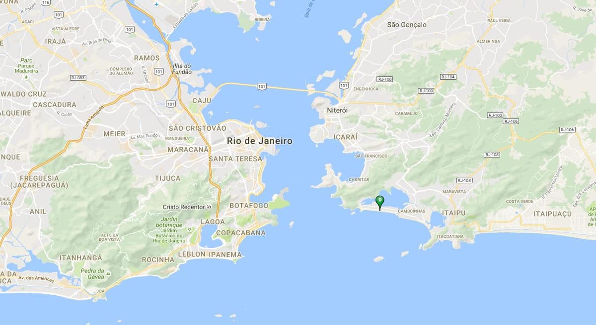 Mapa pláž Piratininga