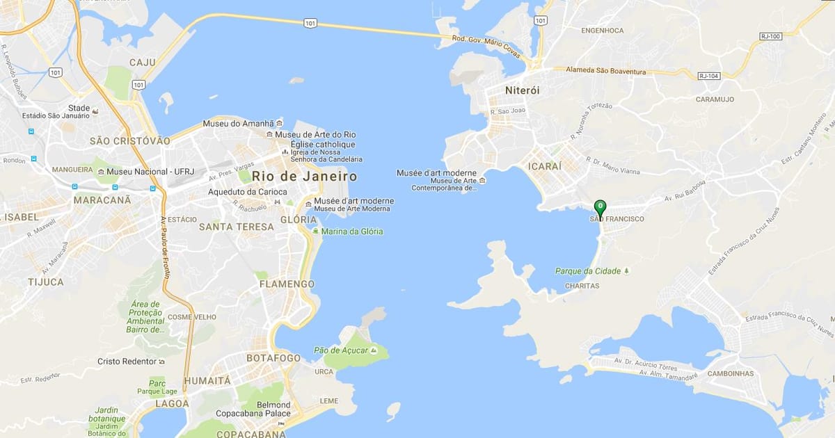 Mapa pláž São Francisco