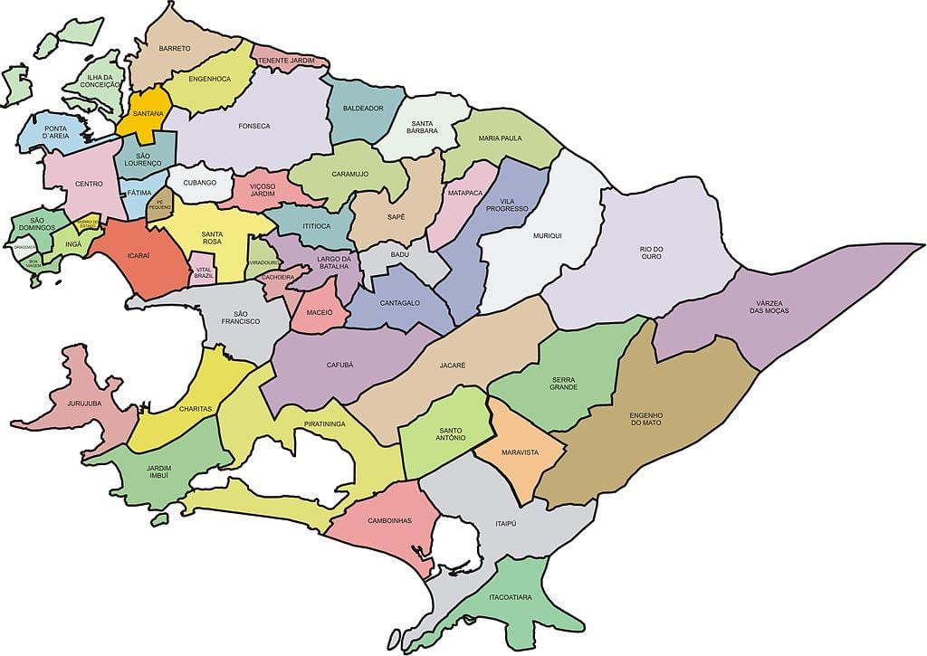 Mapa Quartiers Niterói
