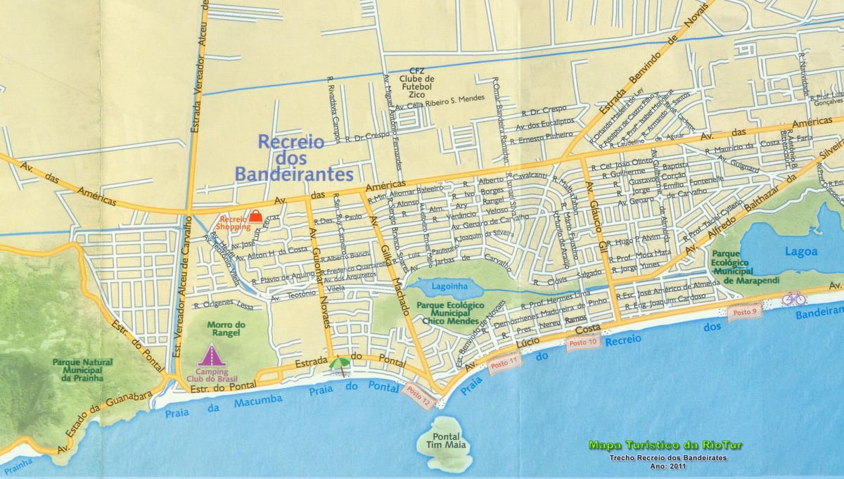 Mapa Rekreace beach