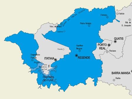 Mapa Resende obce